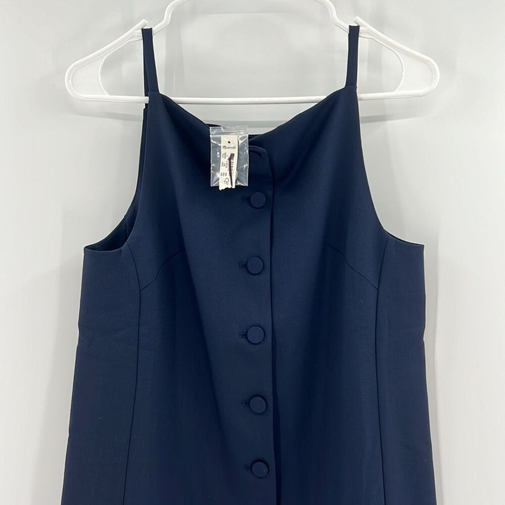 Madewell Women's High-Neck Sleeveless Vest Mini Dress - Dark Indigo - 2 - NWT - Picture 2 of 7